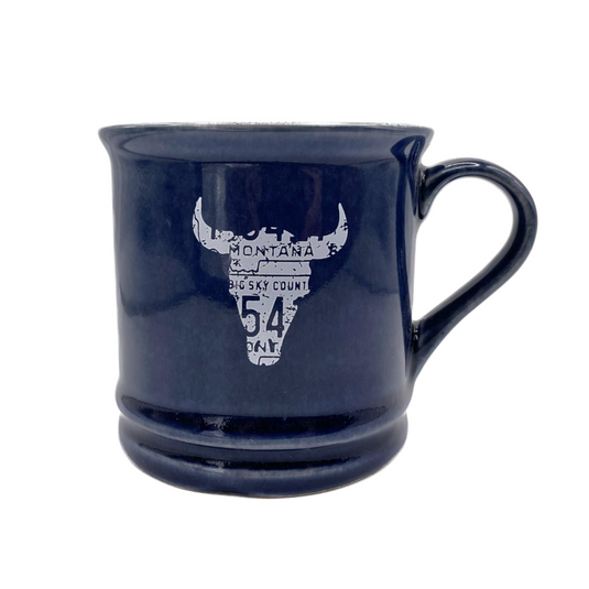 Montana Mugs Skull Mug - Navy