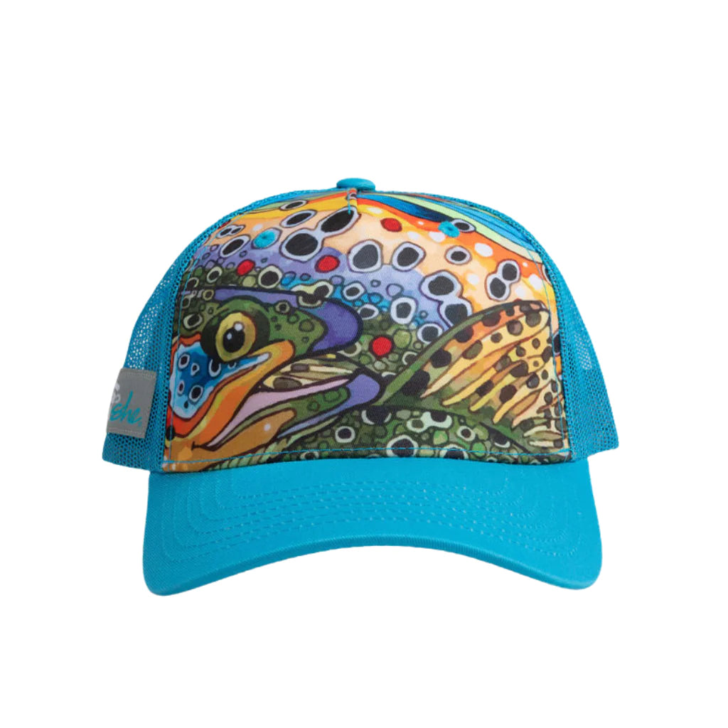 FisheWear Unbound Brown Abstract Trucker Hat