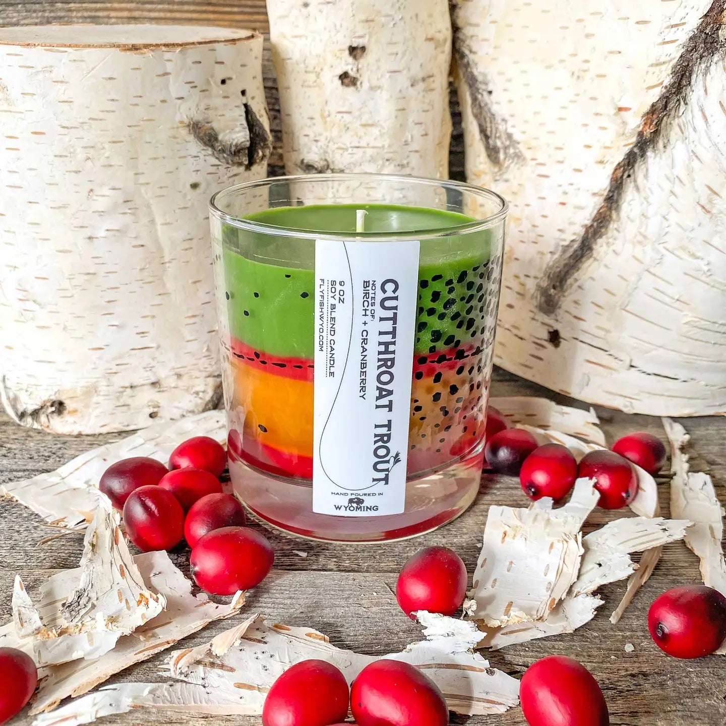 Cutthroat Trout Pattern Candle