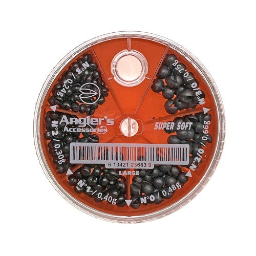 Angler's Accessories 6 Way Lead Assortment Wheel (Orange) - Sz. AAA,AA,BB,1,2,3