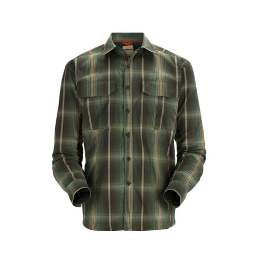 Simms Men's Coldweather LS Shirt - Forrest Hickory Plaid - SALE