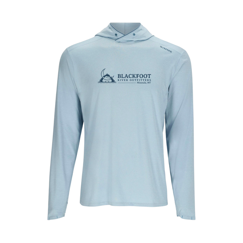 Simms Solarflex UPF 50+ Shirt, Sun Protection Hoodie - Bright Blue