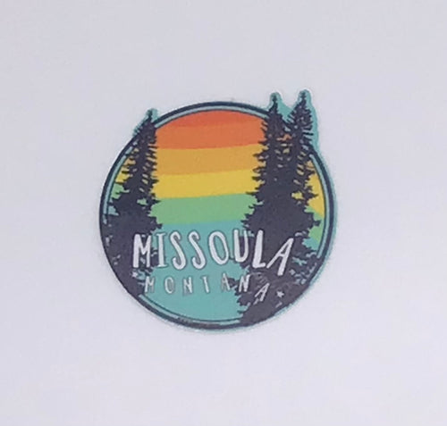 Missoula Pine Tree Beach Mini Sticker