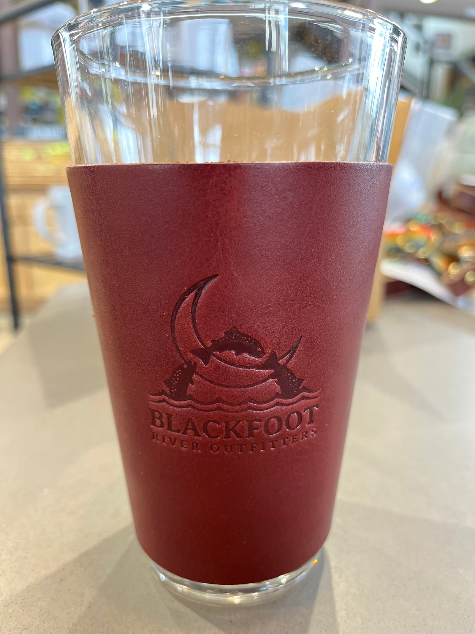 Whiskey Leatherworks BRO Logo Pint Glass