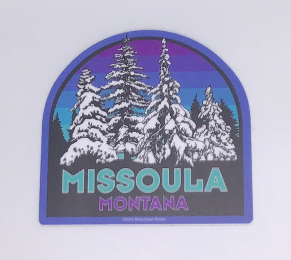 Missoula Snowy Trees Sticker