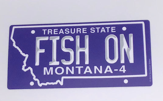 Montana Plate Fish On Sticker