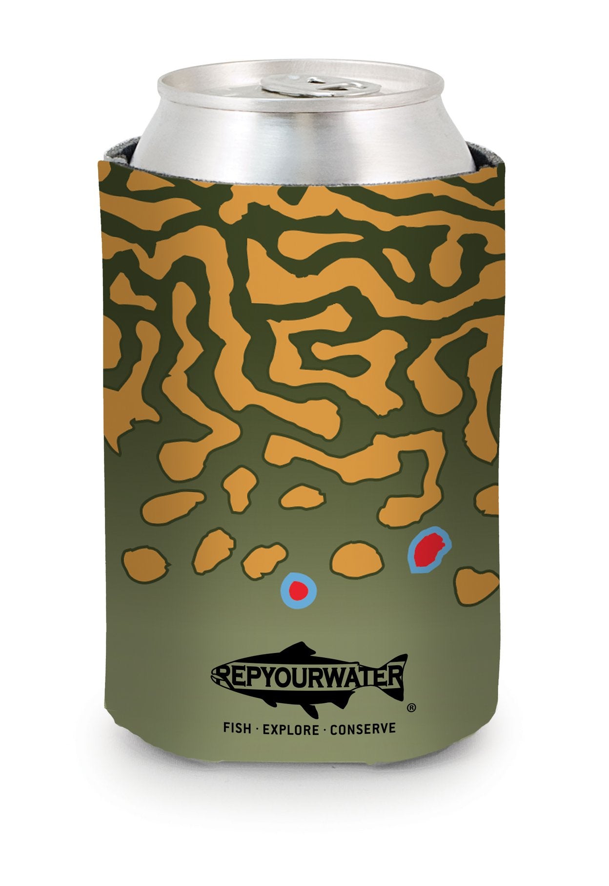 RepYourWater Brook Trout Skin Can Cooler
