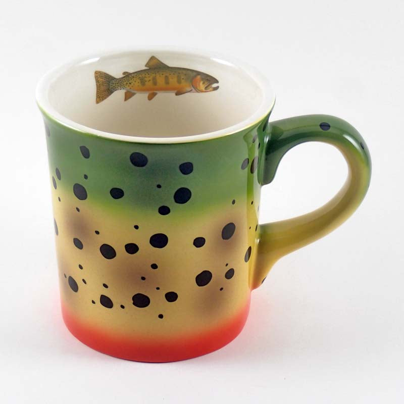 Load image into Gallery viewer, Angler&#39;s Book Supply Stoneware Trout Mug
