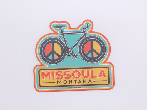 Missoula Peace Bike Sticker