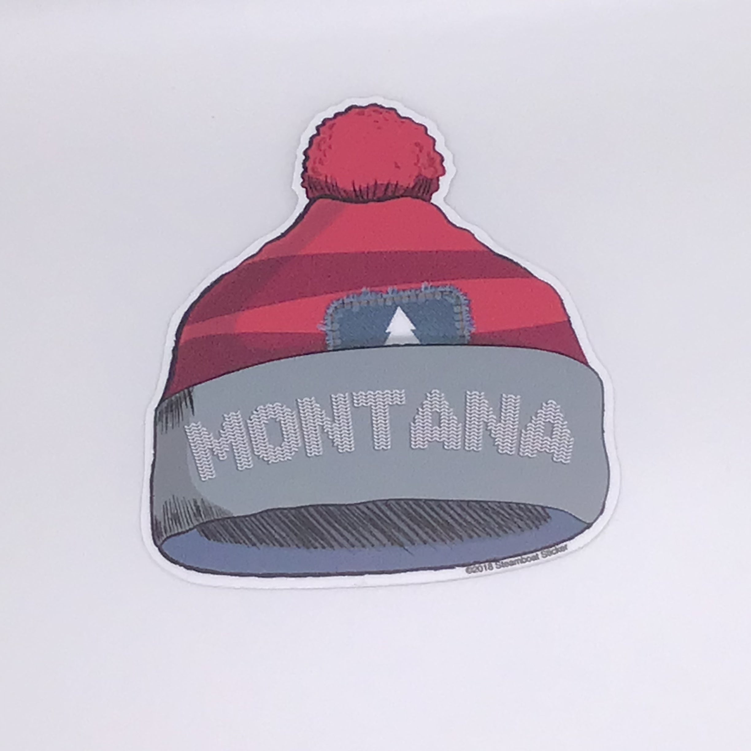Montana Pom Pom Hat Sticker