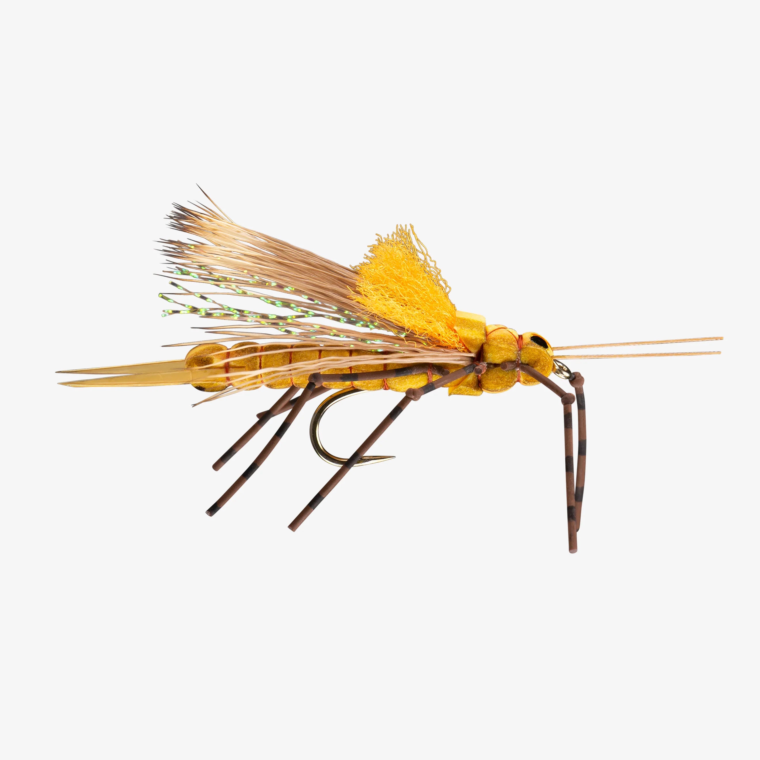 Troutflies Goldhead Nymphs Confezione da 6 Mosche Verde Montana, Gambo Troutflies Goldhead Nymphs Confezione da 6 Mosche Verde Montana, Gambo