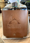 Whiskey Leatherworks BRO Logo Stillwater Stainless Flask