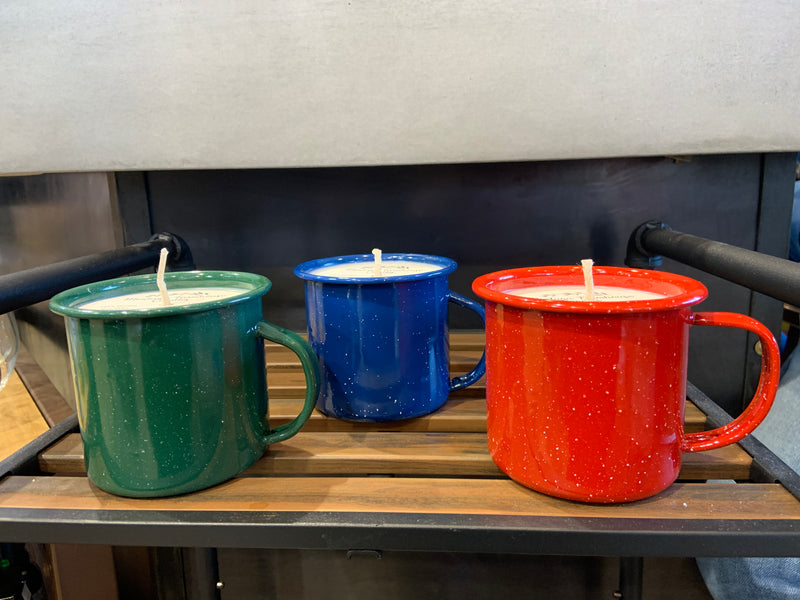 Load image into Gallery viewer, Montana Farmhouse Camping Mug Candles
