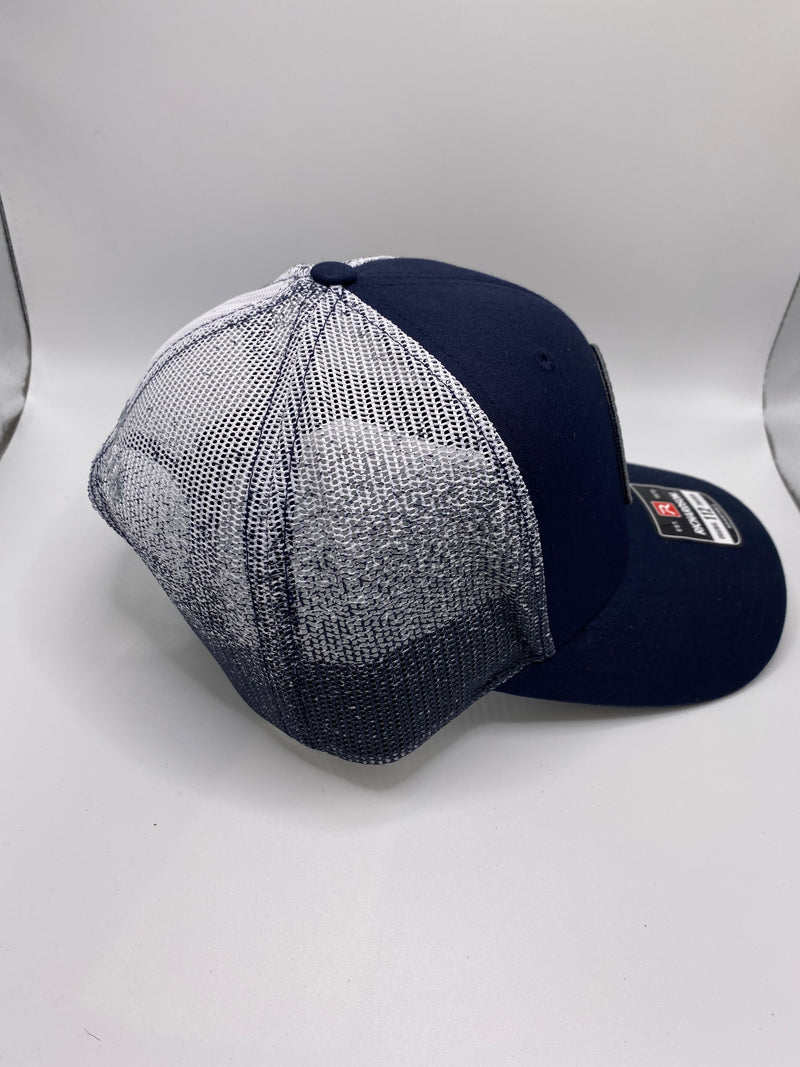 Load image into Gallery viewer, Richardson BRO Logo Printed Mesh Navy/ Navy to White Fade
