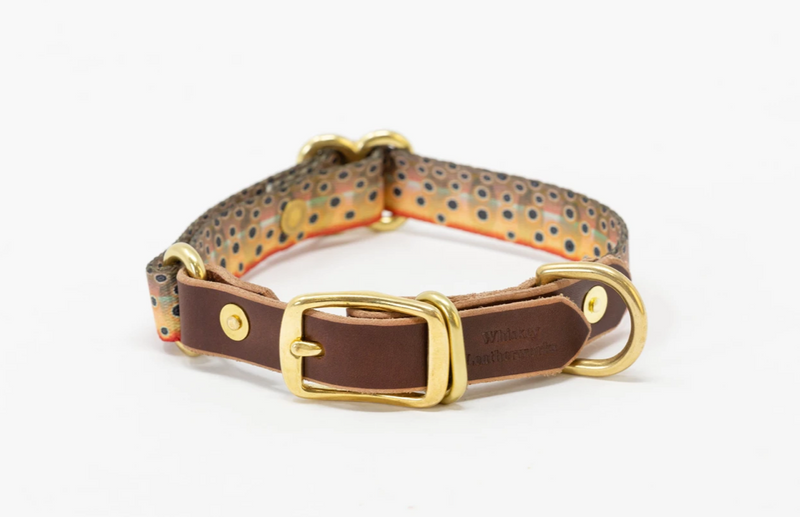Load image into Gallery viewer, Whiskey Leatherworks Adjustable Print Dog Collar
