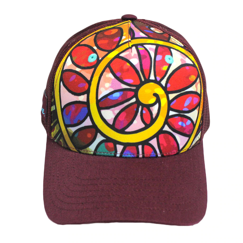 FisheWear Troutrageous Rainbow Abstract Trucker Hat