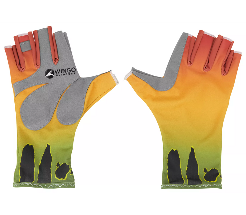 Load image into Gallery viewer, Wingo Outdoors Fish Skin Casting Gloves
