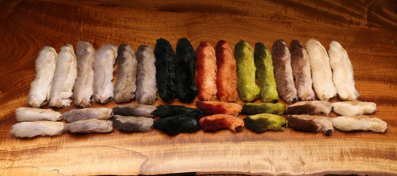Hareline Dubbin Snowshoe Rabbit Feet